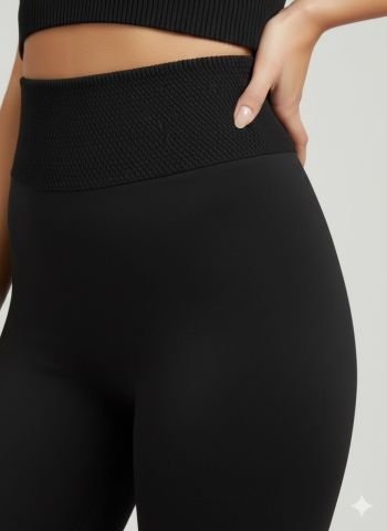 Dikişsiz Korseli Termal Peluş Kışlık Kadın Tayt