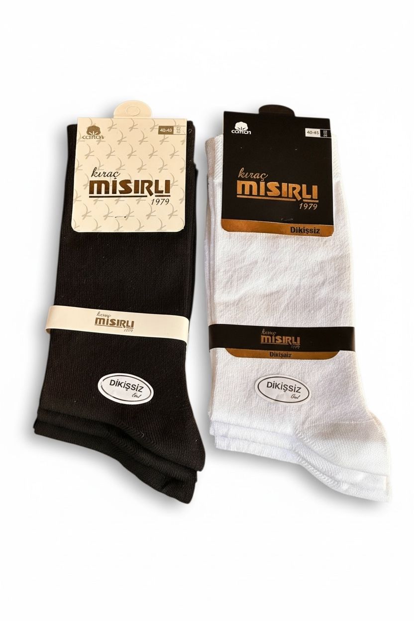 6'lı Kıraç Mısırlı Dikişsiz Klasik Erkek Çorap