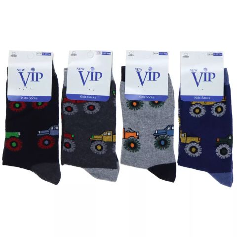 12'li Vip Desenli Erkek Çocuk Soket Çorap