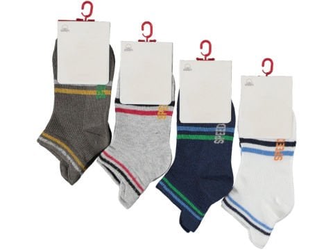 12'li Panda Lüks Desenli Erkek Çocuk Penye Patik