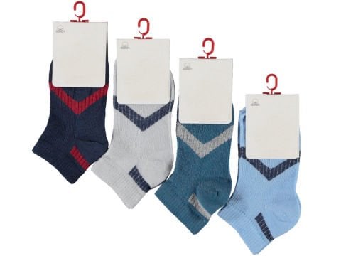 12'li Panda Lüks Desenli Erkek Çocuk Penye Patik