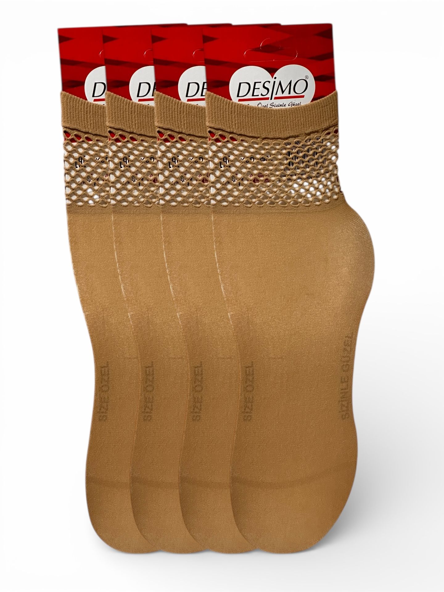 12'li Desimo Ten Rengi Yarım File Soket Çorap