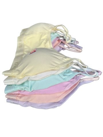 6'lı Dondeza Pastel Renk Kız Çocuk İp Askı Pedli Alıştırma Sütyeni Büstiyer