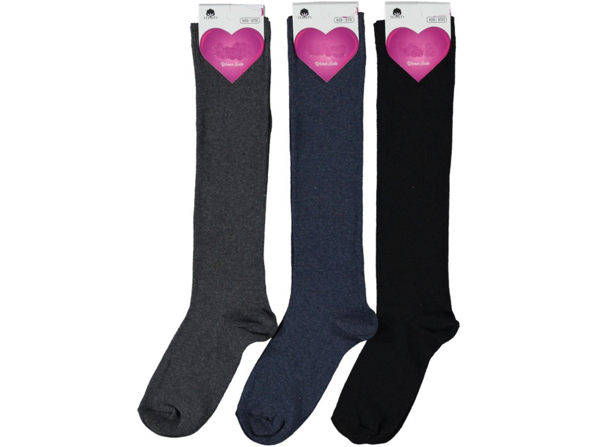 12'li Kadın Dizaltı Likralı Çorap 171816