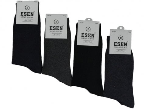 Esen Ucuz Toptan Düz Renk Erkek Çorap 12'li 130429