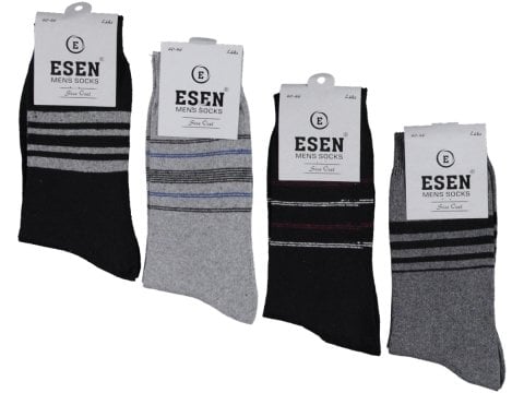 Esen Ucuz Toptan Çemberli Erkek Çorap 12'li 130430